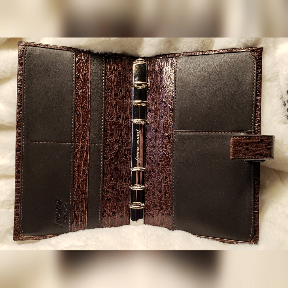 Filofax Regency Compact Planner in Ostrich Italian Calf Leather - Picture 5 of 16